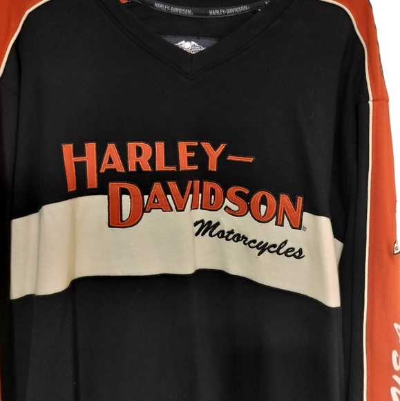 M332) RARE 2005 Harley Davidson Embroidery Long Sleeve Sweatshirt Size 2XL - Picture 6 of 10